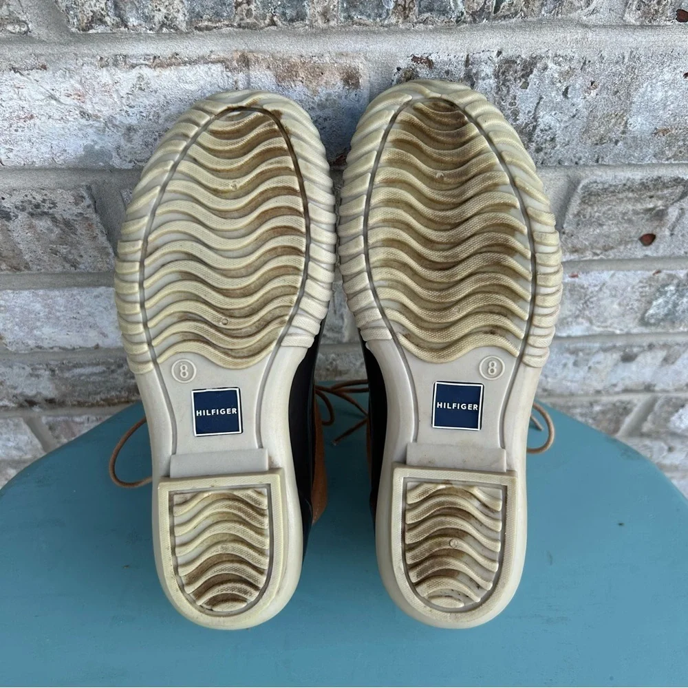 Tommy Hilfiger Tan and Brown Duck Boots